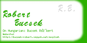 robert bucsek business card